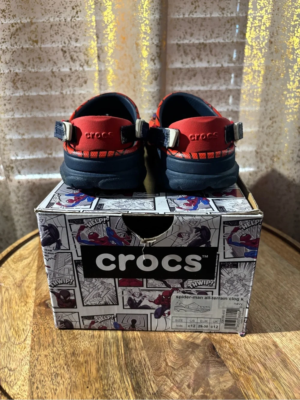CROCS Kids' Spider-Man Red and Black Clogs